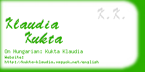 klaudia kukta business card